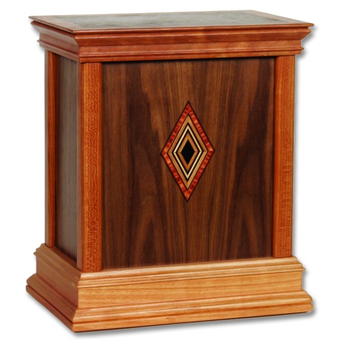 Star Contemporary Wood Cremation Urn