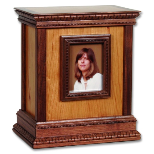 Framed Classic Wood Cremation Urn